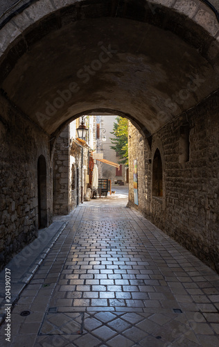 archway in an old French town
