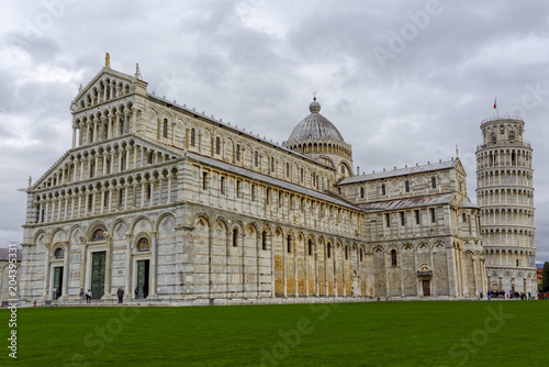 Pisa Tower and Cathedral Historical Buildings in Italy