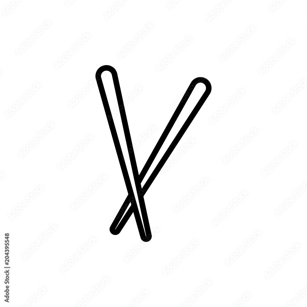 Obraz premium chopsticks icon vector illustration