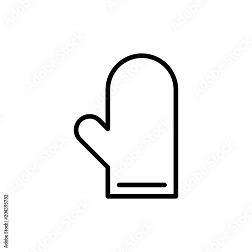 oven mitt icon vector illustration