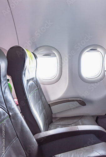 armchair window airplane