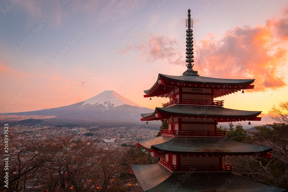 Fototapeta Pagoda Chureito, góra Fuji, Japonia