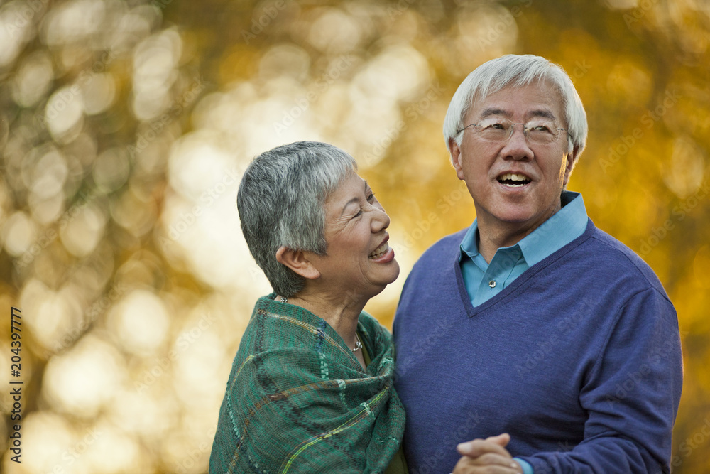 Happy senior couple playfully dancing together. Happy senior couple playfully dancing together.