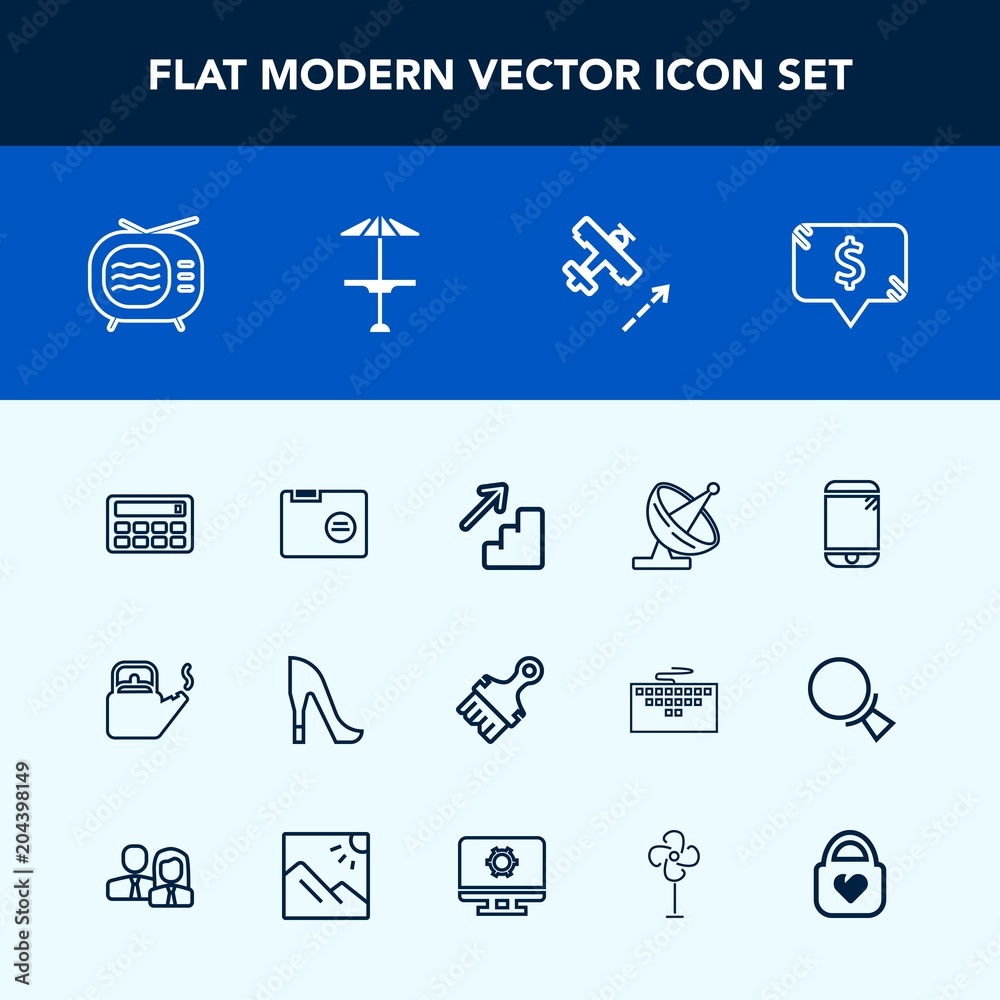 Modern, simple vector icon set with button, antenna, phone, file, style, mobile, touchscreen, cell, hot, upstairs, dish, paper, steam, calculator, downstairs, kitchen, fashion, frame, office, tv icons Modern, simple vector icon set with button, antenna, phone, file, style, mobile, touchscreen, cell, hot, upstairs, dish, paper, steam, calculator, downstairs, kitchen, fashion, frame, office, tv icons