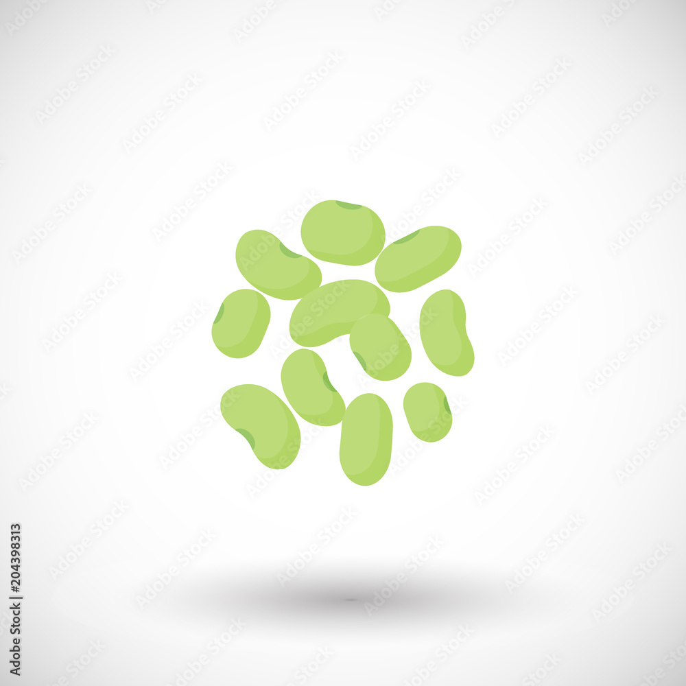 Soy beans flat vector icon Soy beans flat vector icon