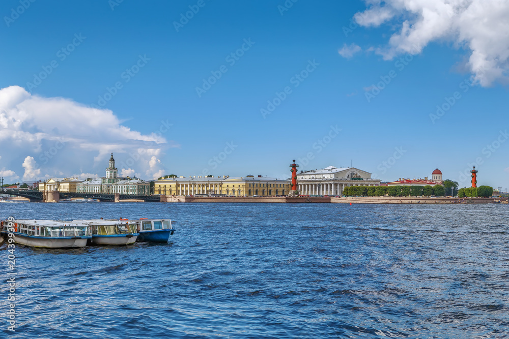 View of Vasilievsky Island,  Saint Petersburg, Russia