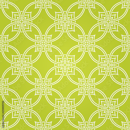 Seamless abstract green pattern with lines. Vector illustration