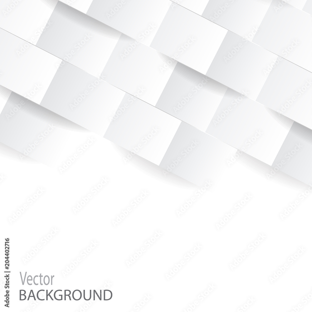 White geometric modern background. Perspective texture for cover design