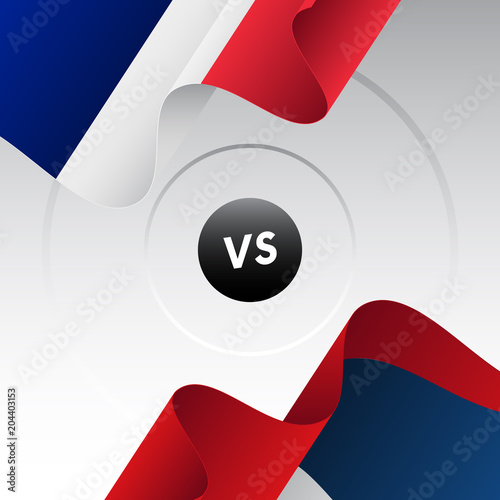 France vs Czech. Ice hockey championship 2018. Vector illustration.