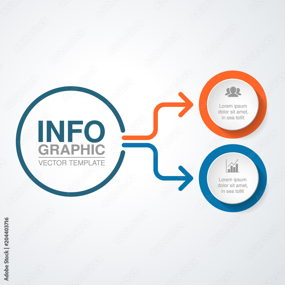 Vector infographic template for diagram, graph, presentation, chart, business concept with 2 options. Vector infographic template for diagram, graph, presentation, chart, business concept with 2 options.