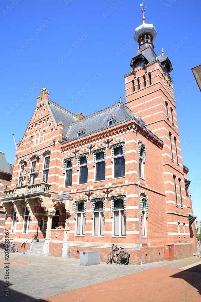 The historic city hall in Winschoten, Province Groningen, the Netherlands