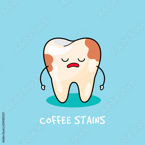 Tooth icon. Cute tooth characters. Oral hygiene, teeth cleaning.