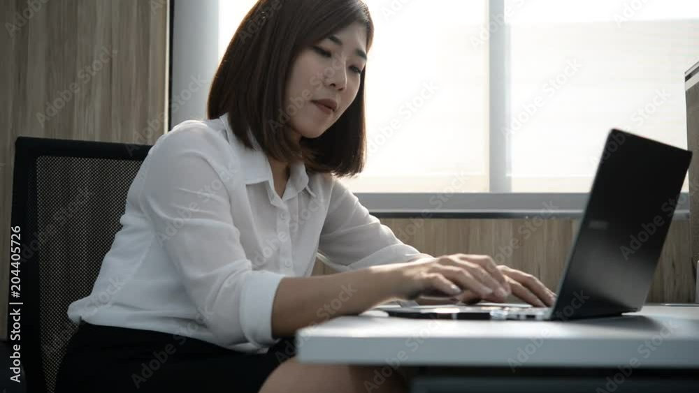 Portrait of business woman working in a office,Thailand people Portrait of business woman working in a office,Thailand people