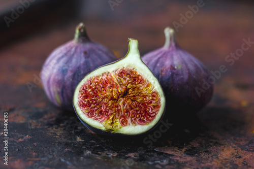 Beautiful and fresh figs on...