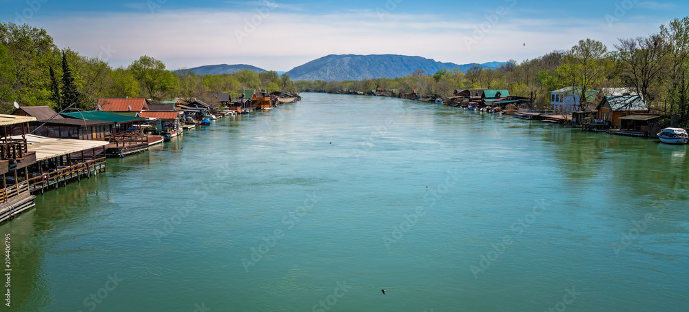 Riverbank of the Ada Bojana river
