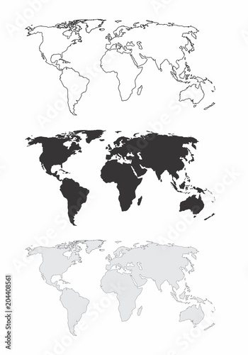 World maps illustration