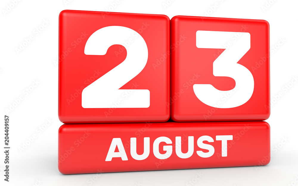 August 23. Calendar on white background. August 23. Calendar on white background.
