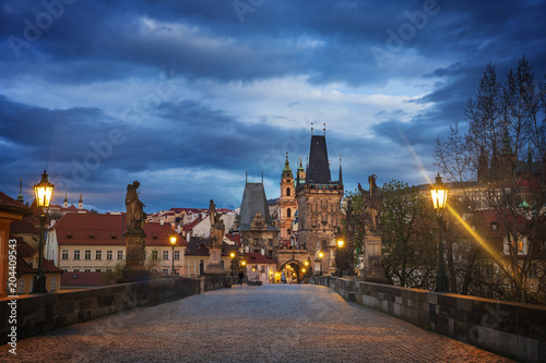 Panoramic view to Prague Czech Republic 
