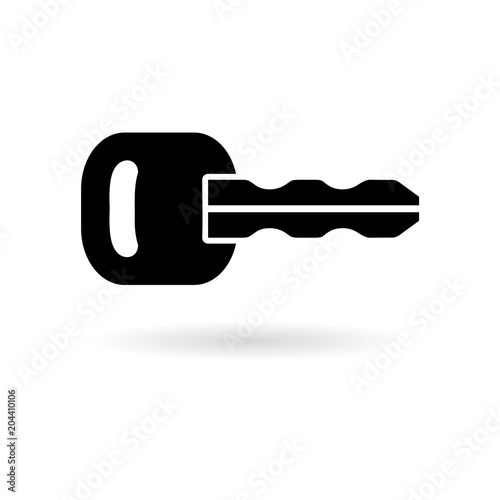 Key icon, Key icon in flat style
