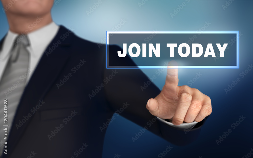 join today pushing concept 3d illustration join today pushing concept 3d illustration