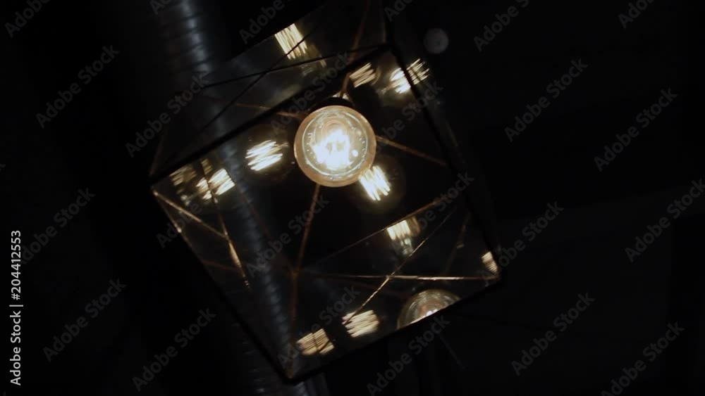 Incandescent lamp in the plafone on the wall. Incandescent lamp in the plafone on the wall.
