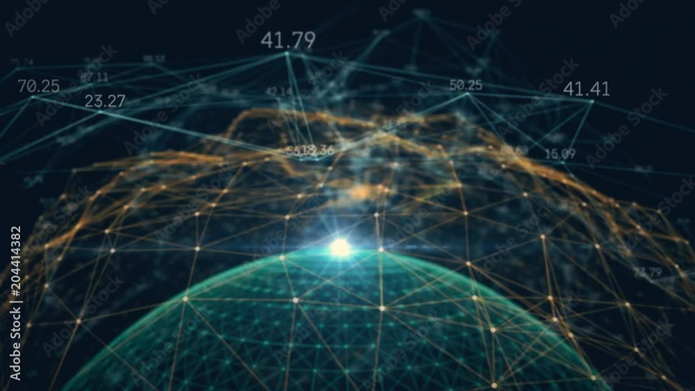 Digital Earth - Visualization of modern networking and global connectivity. 4K UHD. Digital Earth - Visualization of modern networking and global connectivity. 4K UHD.