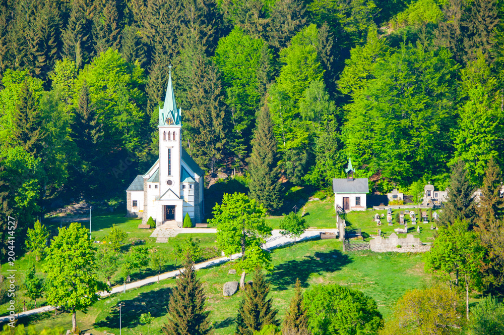 Church of St. Anthony of Padua in Bedrichov, Czech Republic.
