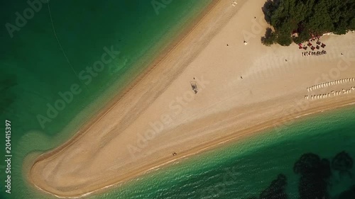 Aerial view of golden cape in Croatia