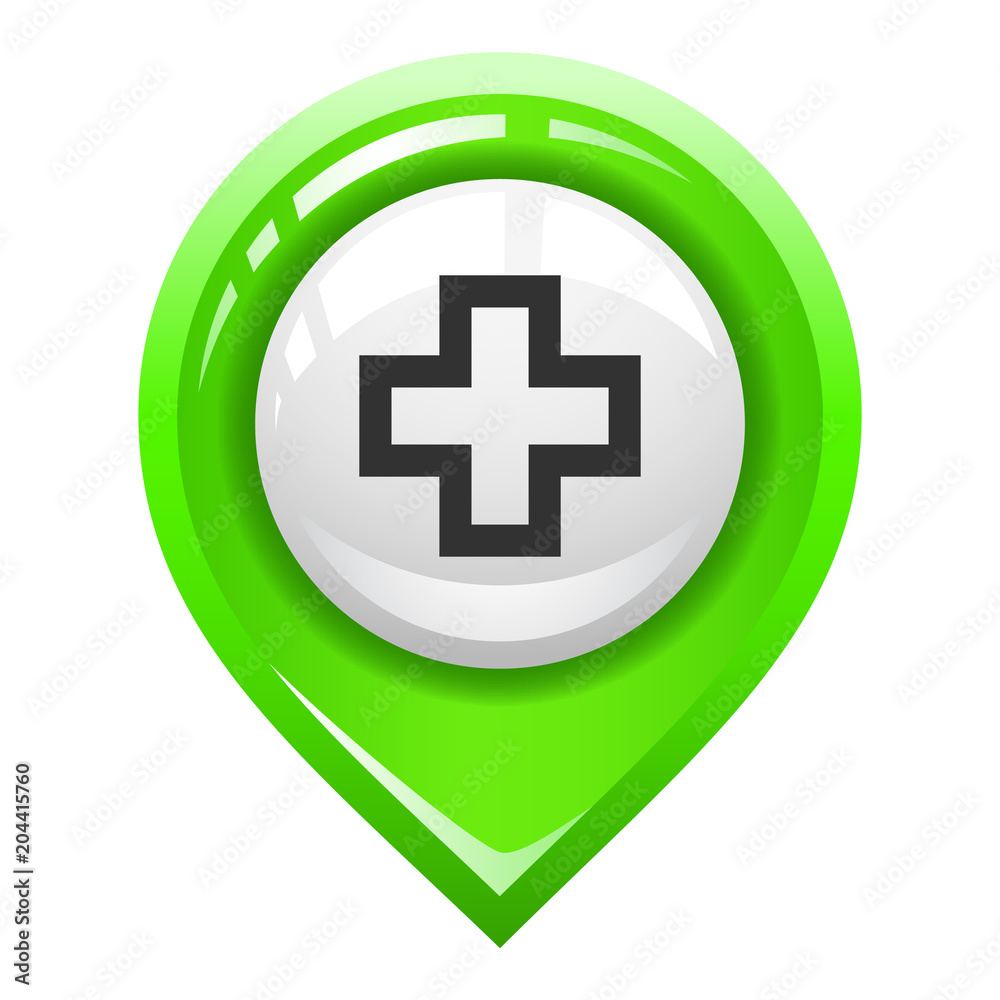 Obraz premium Brighted map marker