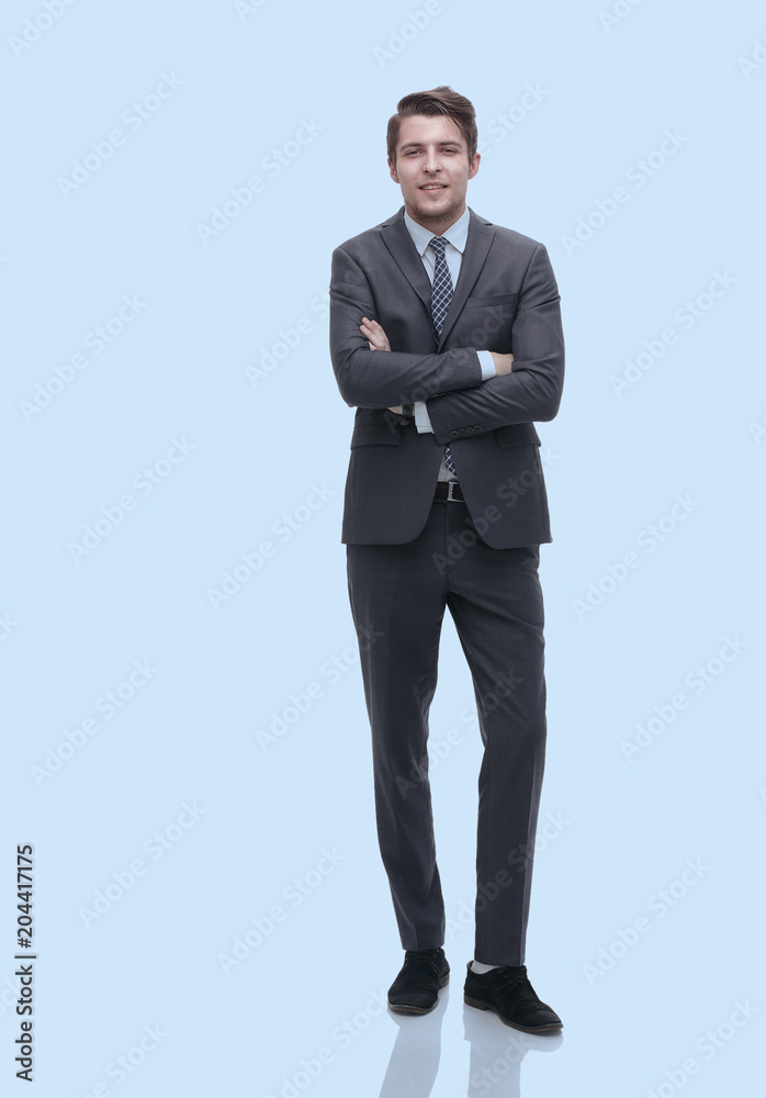 in full growth.confident businessman. in full growth.confident businessman.