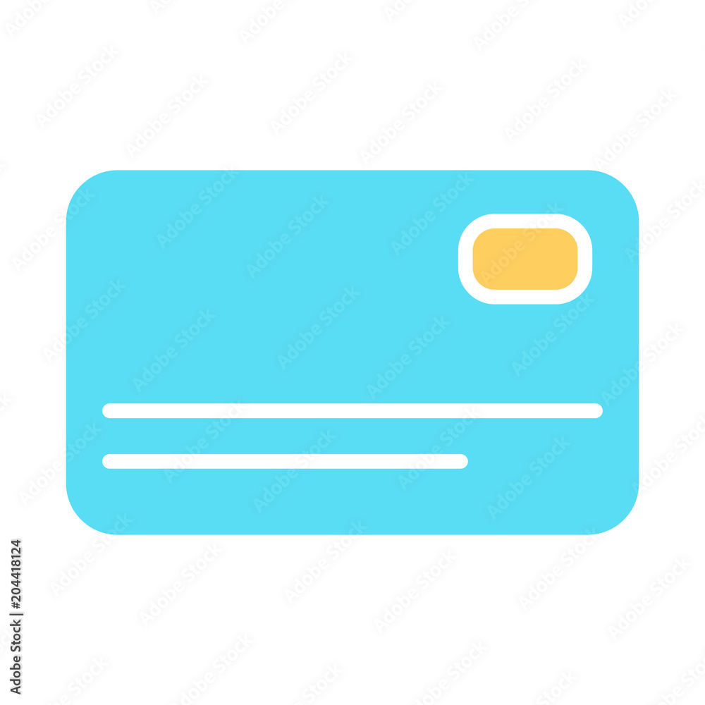 Credit Card Icon. Vector Simple Minimal 96x96 Pictogram Credit Card Icon. Vector Simple Minimal 96x96 Pictogram