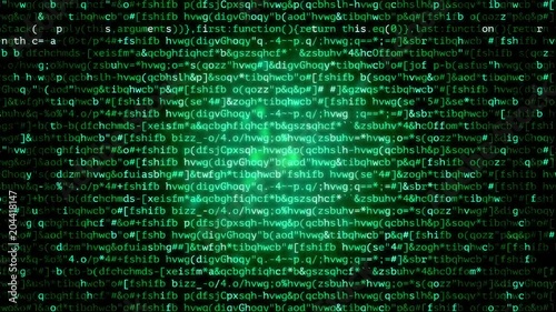 Programming code animated in a movie like animation. Matrix effect for computer generated code ideal for developer presentations.