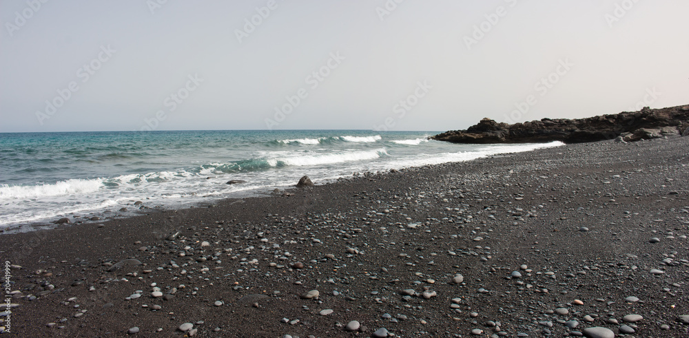 Black Sand Playa Blanca Puerto del Rosario Fuerteventura Kanaren island Spain