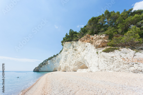 Vignanotica, Apulia - Swimming at the shingle beach of Vignanotica