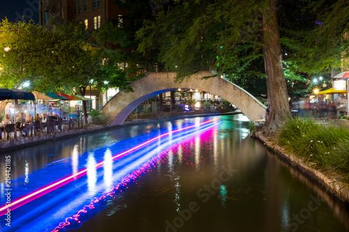 Historic San Antonio River Walk at Night