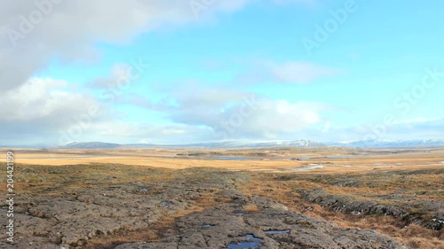 Island Himmel Berge Landschaft
