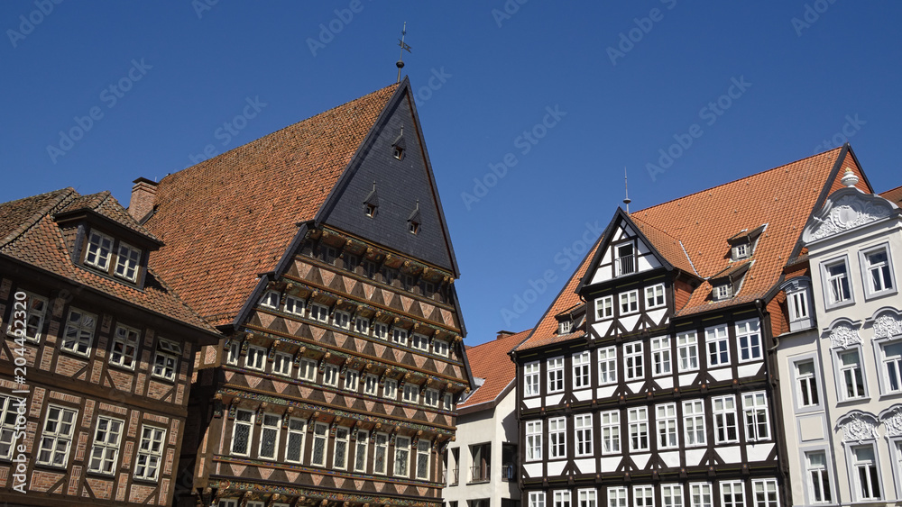 Hildesheim - Historischer Marktplatz, Knochenhaueramtshaus, Deutschland 