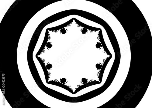 Abstractaion fractal XaoS in a in a circle