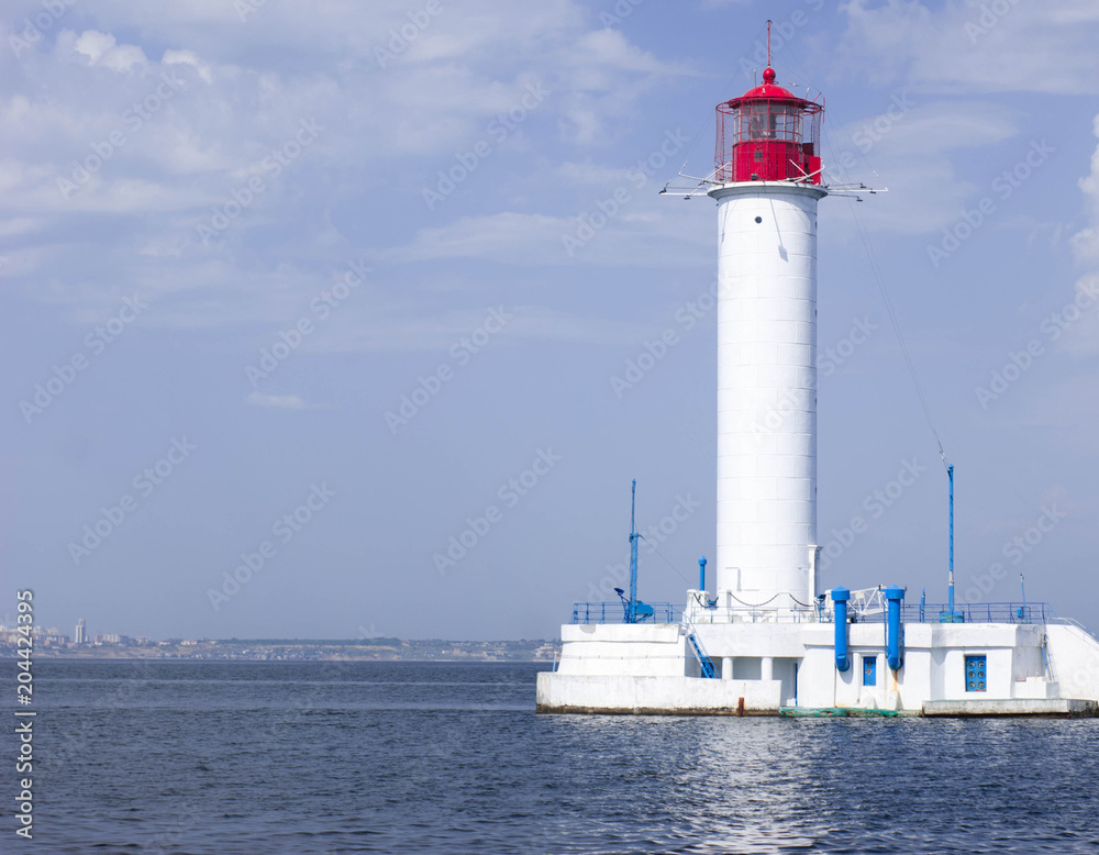 lighthouse on a sunny day with blue sky