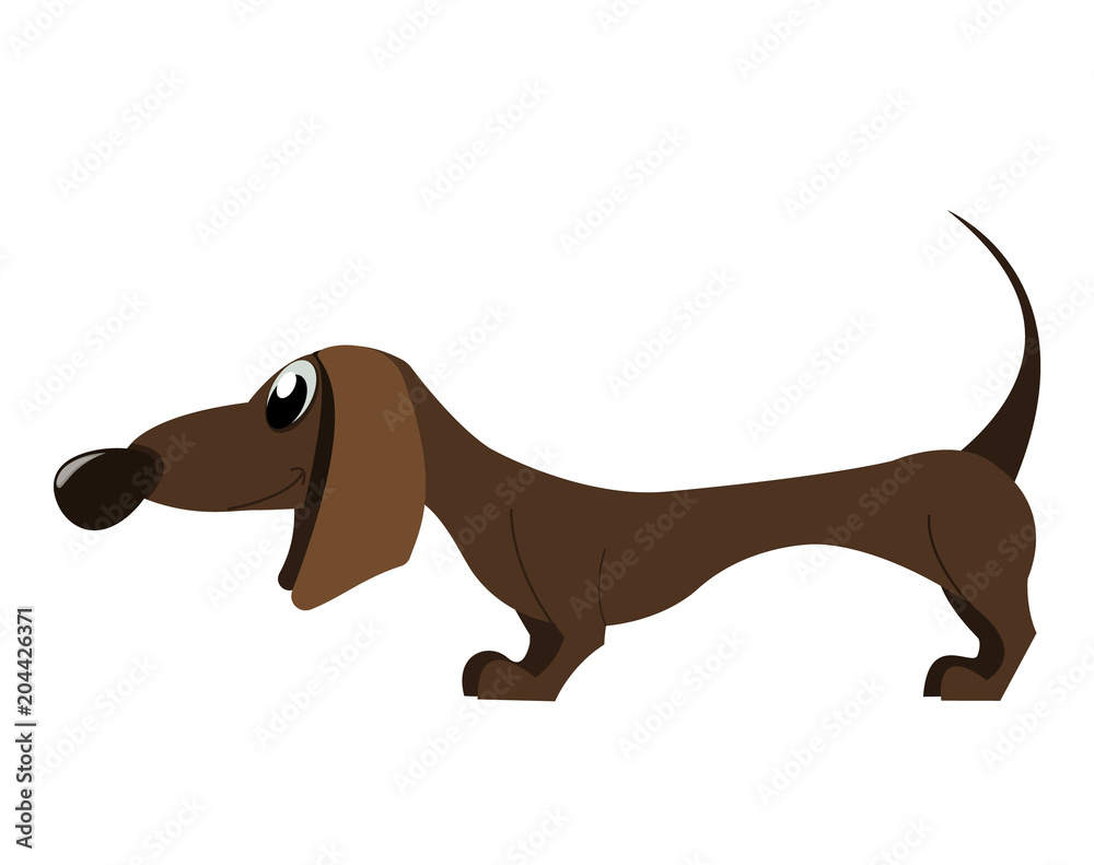 cartoon dachshund