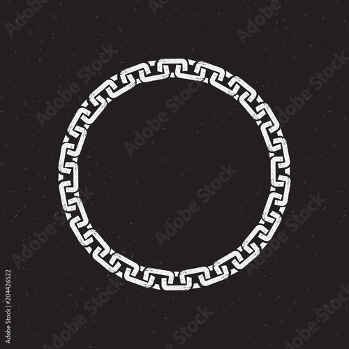 Illustration of a chain, possible as a print on a T-shirt