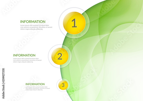 Abstract background for presentations and infographics. Numbered order of actions.