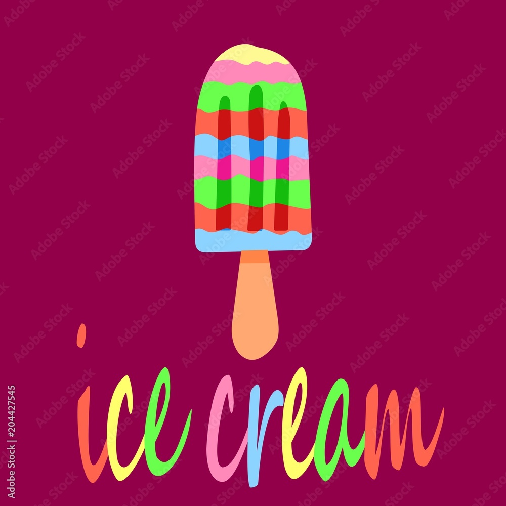 ice cream on a wooden stick ice cream on a wooden stick