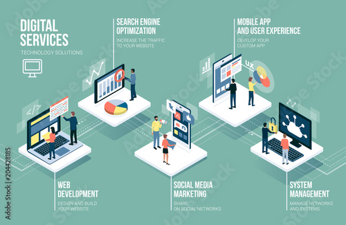 IT and communication infographic