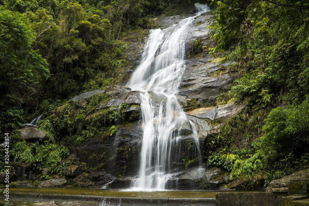 Rio De Janeiro Brazil Waterfall in Tijuca Forest