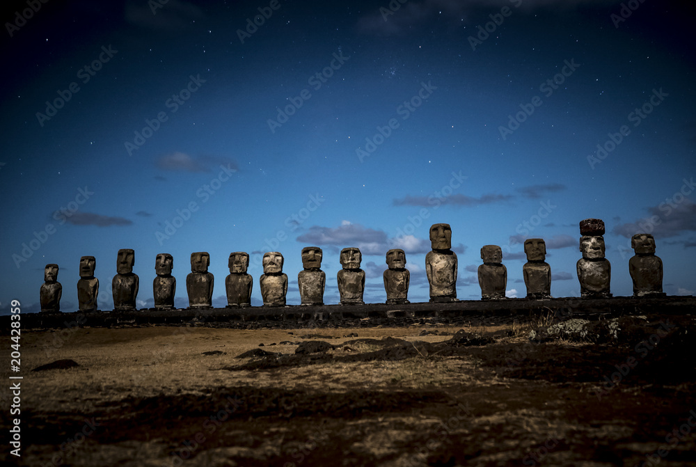 Rapa Nui Moai Statues Easter Island Chile