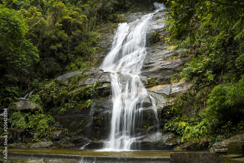 Rio De Janeiro Brazil Waterfall in Tijuca Forest photo