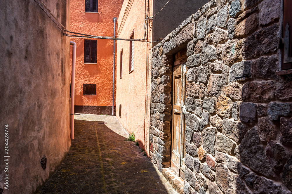 the beautiful alley of castelsardo old city