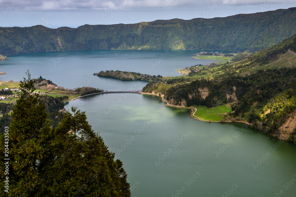The astonishing Lagoon of the Seven Cities (Lagoa das 7 cidades), in Sao Miguel Azores,Portugal