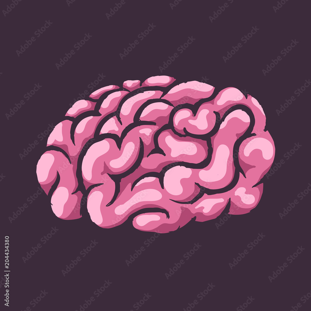 Abstract concept of brain like a light bulb. Abstract concept of brain like a light bulb.